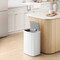 White 13-Gal. Trash Can with Motion Sensor Lid and Odor Absorbing Carbon Filter